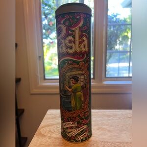 Vintage Casa Via Variccio pasta tin canister